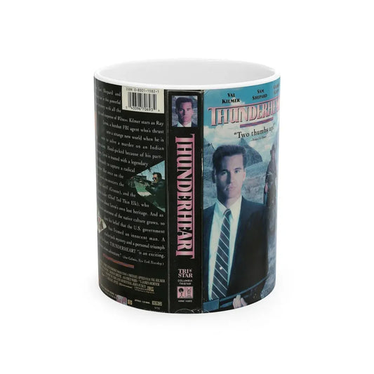 THUNDERHEART VAL KILMER (VHS COVER) - White Coffee Mug 11oz - Go Mug Yourself