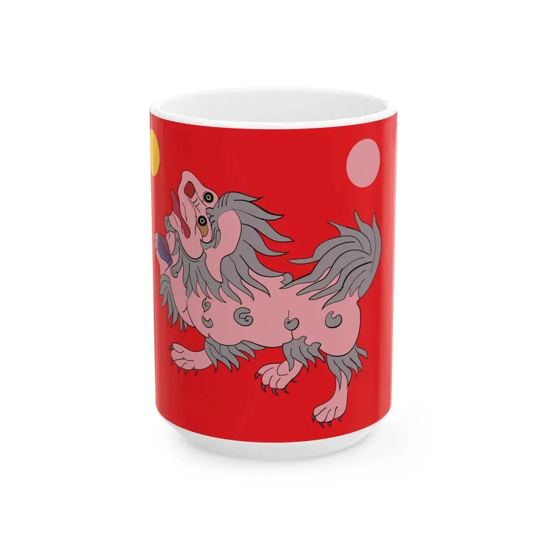 Tibetan snow leopard (China) White Coffee Mug 15oz - Go Mug Yourself