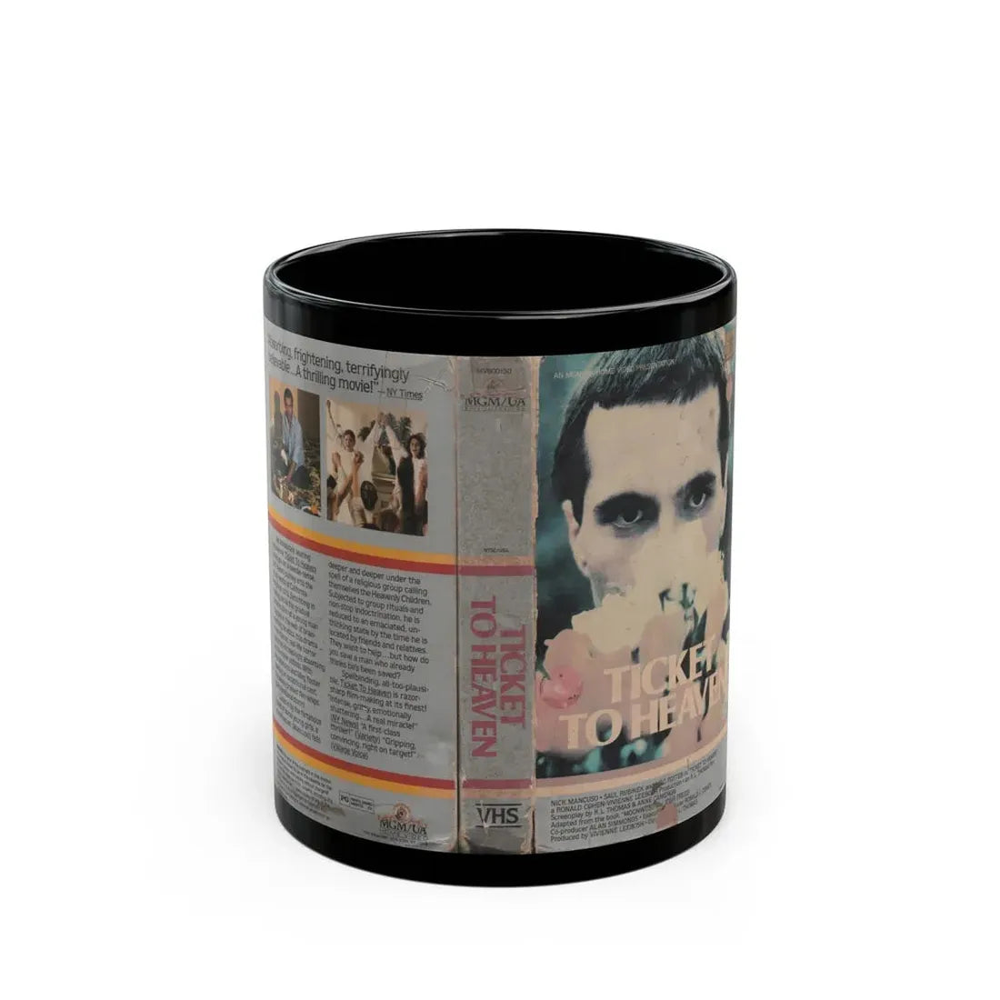 TICKET TO HEAVEN (VHS COVER) - Black Coffee Mug 11oz - Go Mug Yourself
