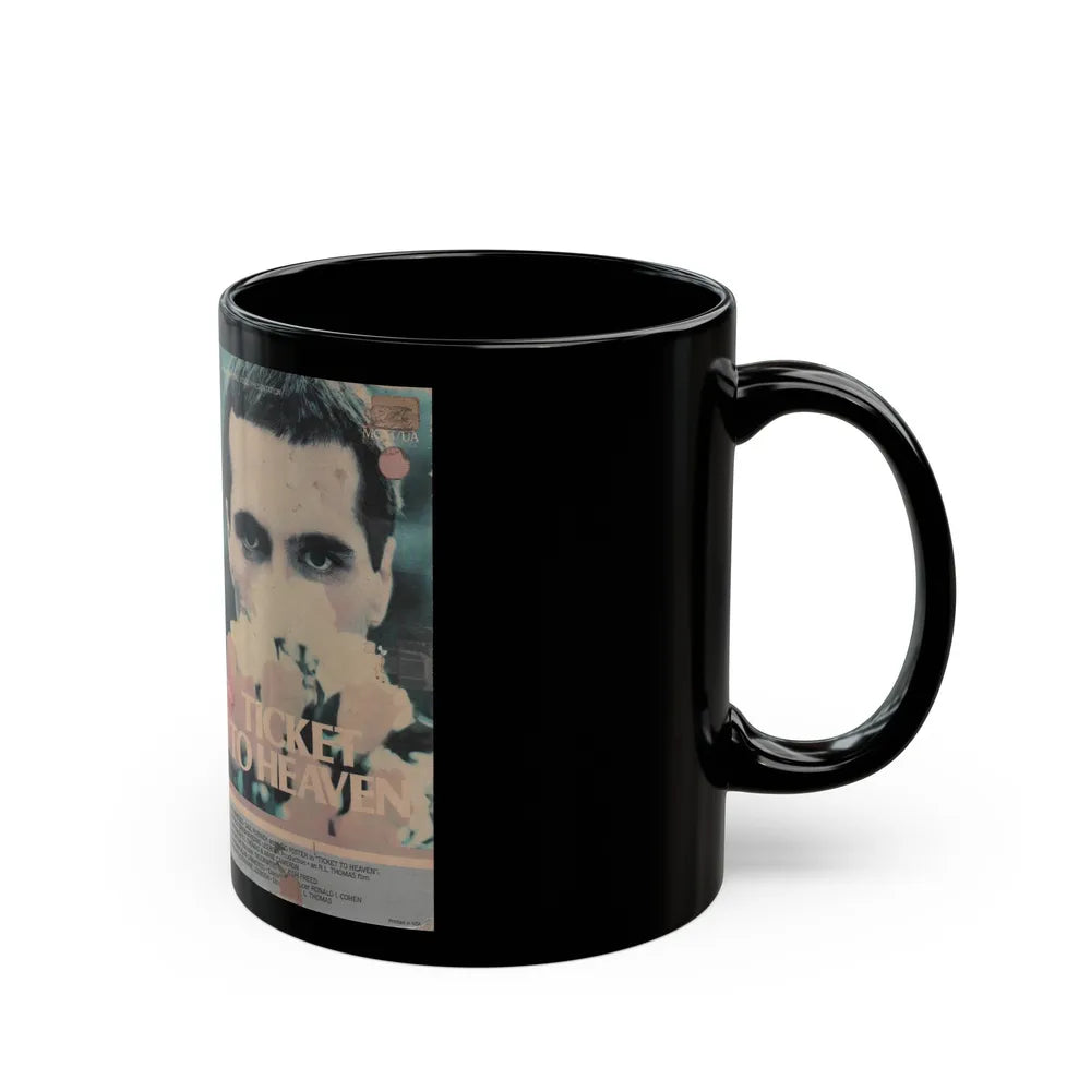 TICKET TO HEAVEN (VHS COVER) - Black Coffee Mug-Go Mug Yourself