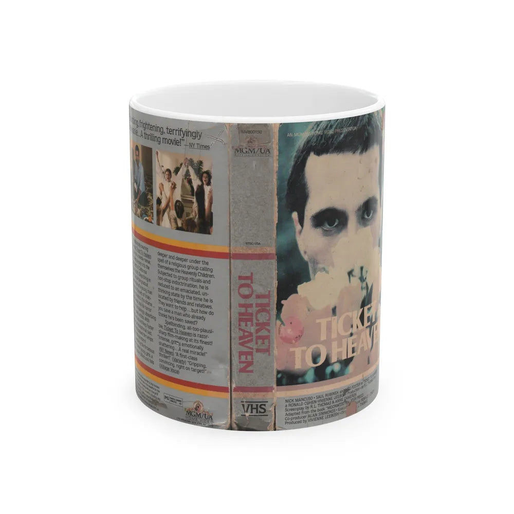 TICKET TO HEAVEN (VHS COVER) - White Coffee Mug-11oz-Go Mug Yourself