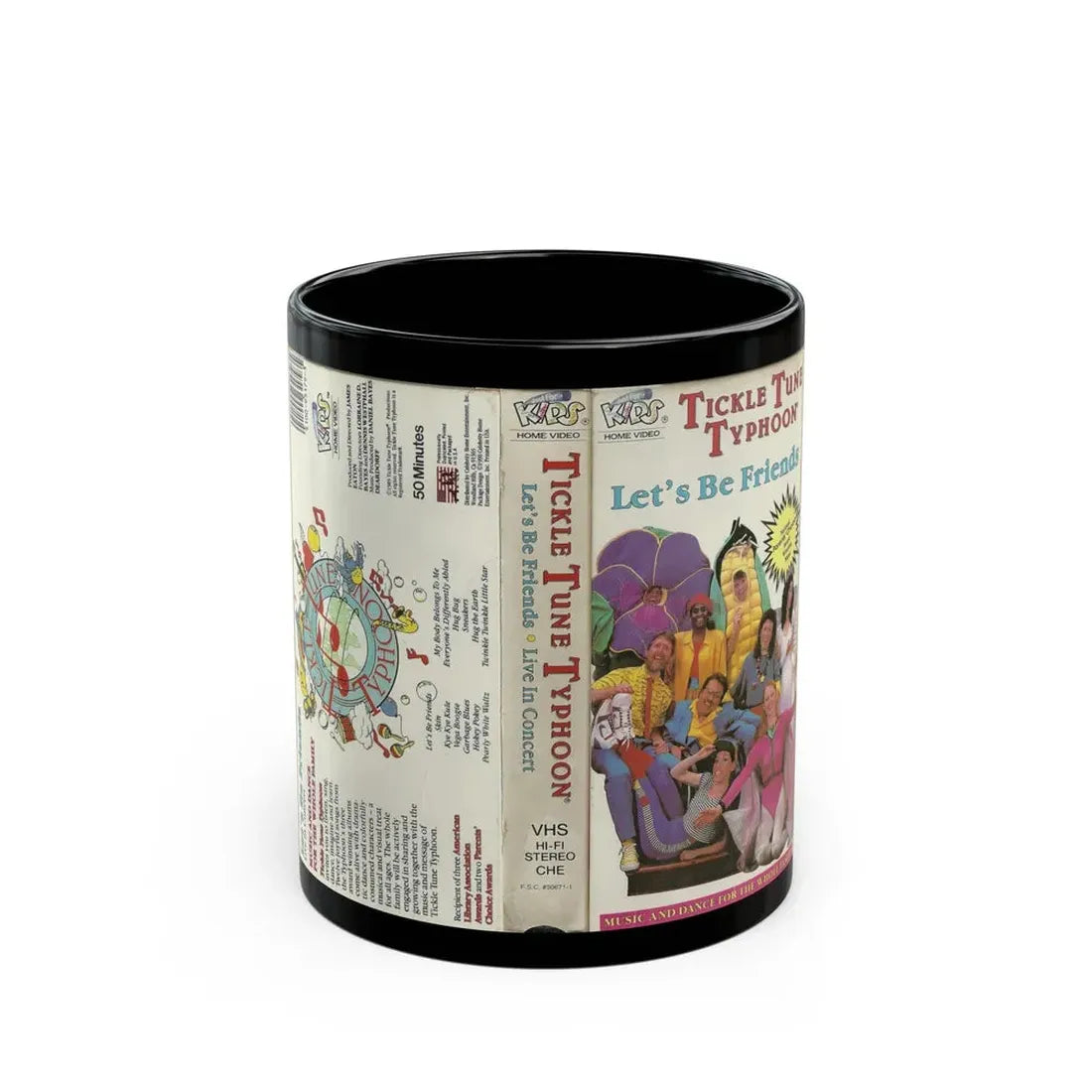 TICKLE TUNE TYPHOON LETS BE FRIENDS (VHS COVER) - Black Coffee Mug 11oz - Go Mug Yourself