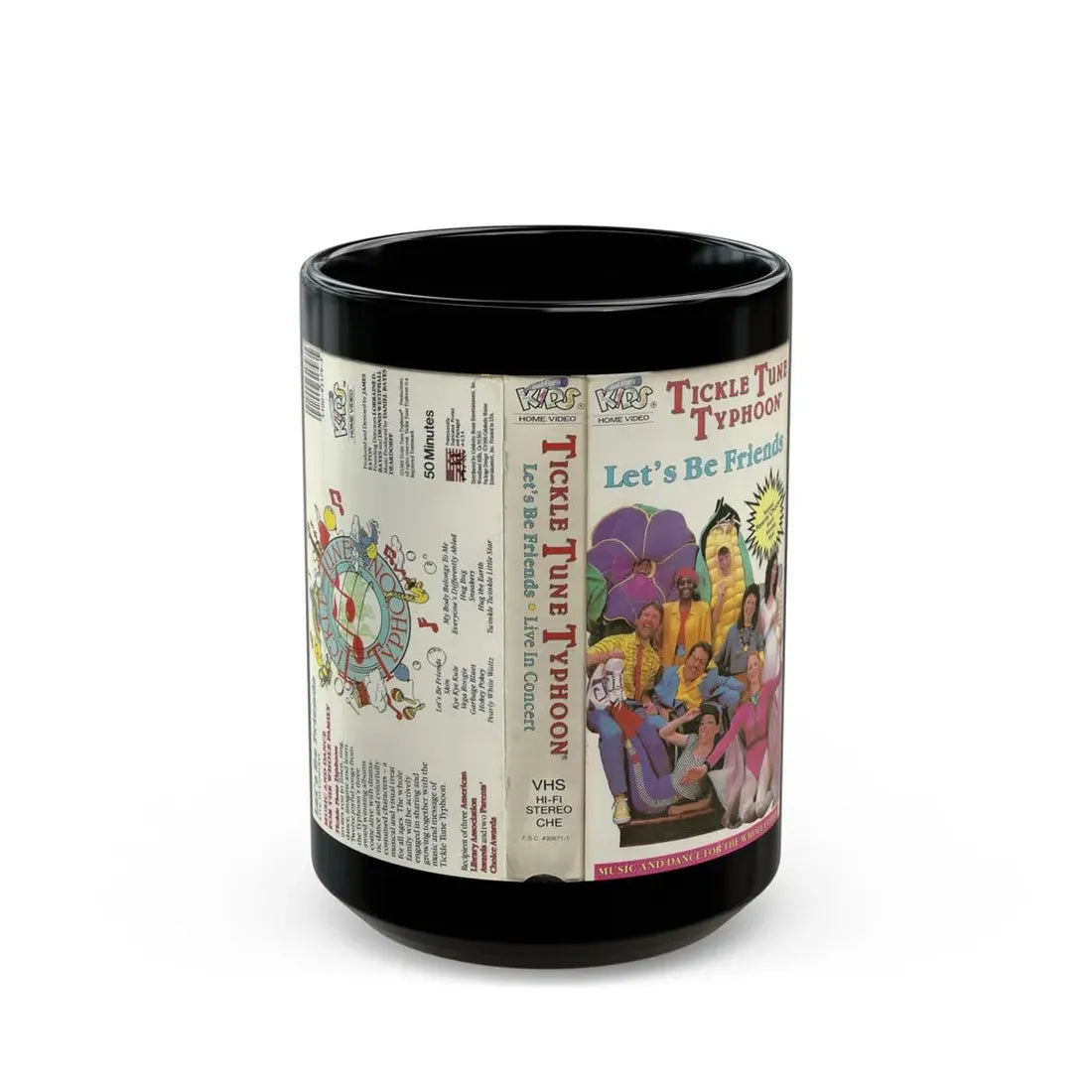 TICKLE TUNE TYPHOON LETS BE FRIENDS (VHS COVER) - Black Coffee Mug 15oz - Go Mug Yourself