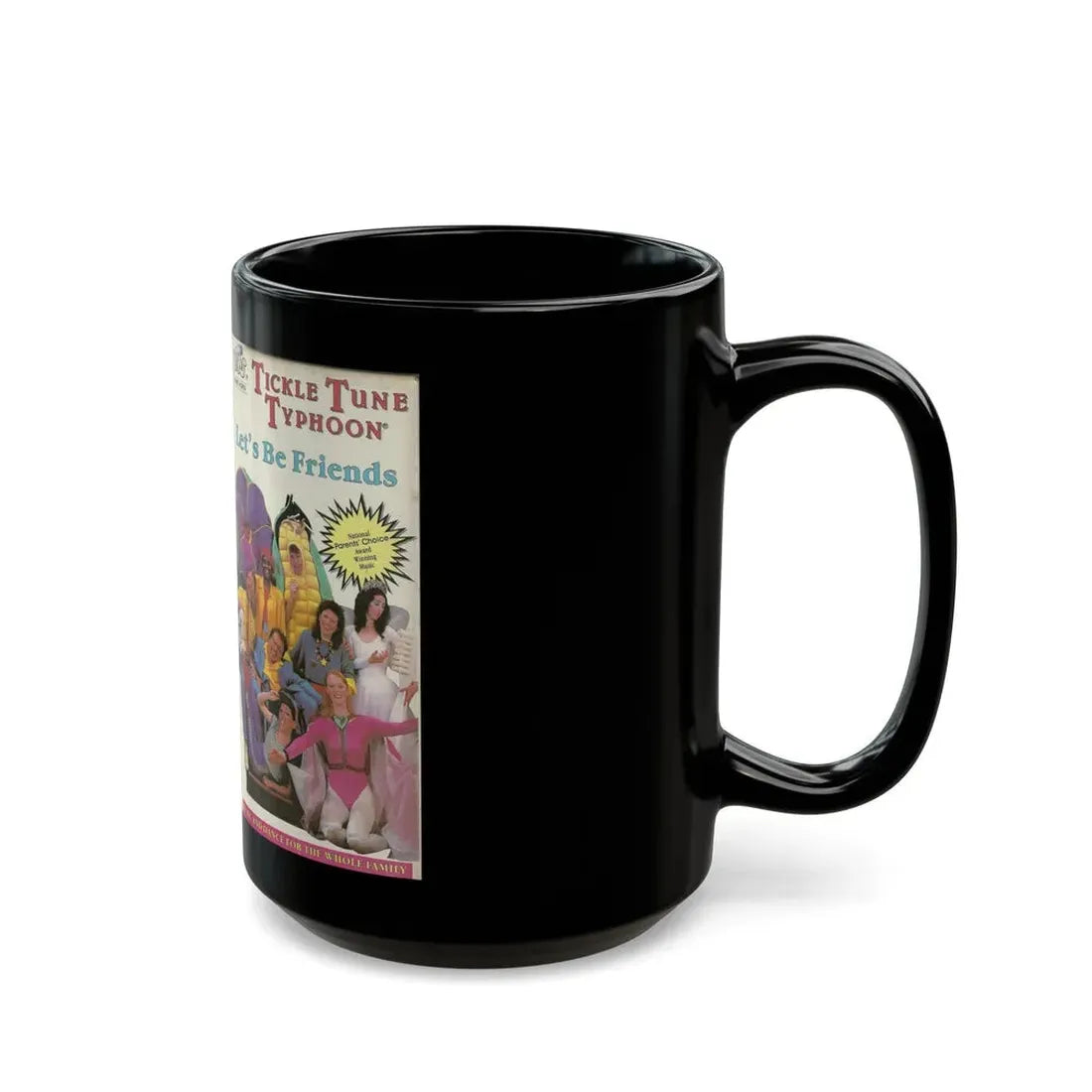 TICKLE TUNE TYPHOON LETS BE FRIENDS (VHS COVER) - Black Coffee Mug - Go Mug Yourself