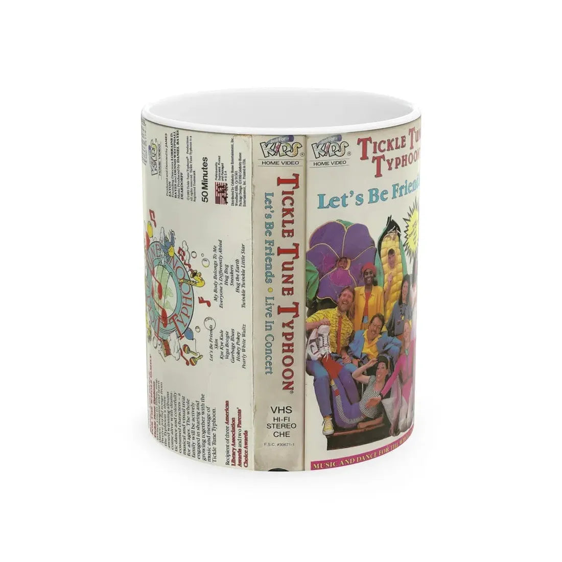 TICKLE TUNE TYPHOON LETS BE FRIENDS (VHS COVER) - White Coffee Mug 11oz - Go Mug Yourself