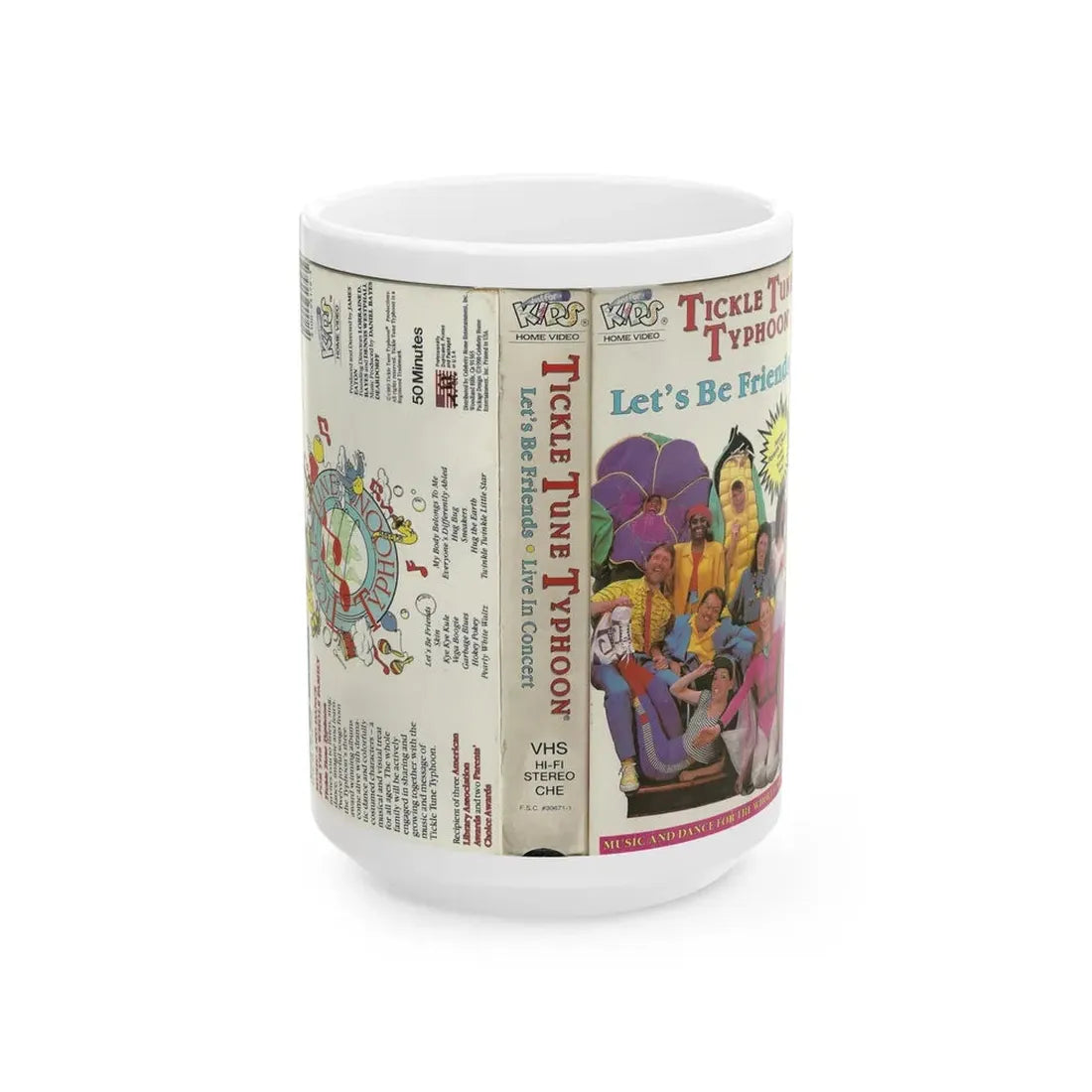 TICKLE TUNE TYPHOON LETS BE FRIENDS (VHS COVER) - White Coffee Mug 15oz - Go Mug Yourself