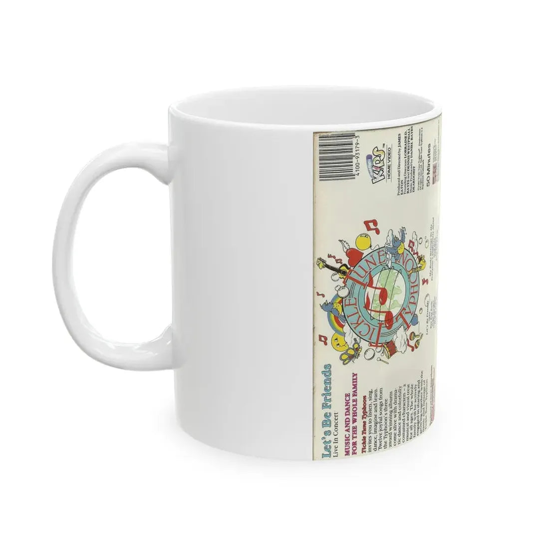 TICKLE TUNE TYPHOON LETS BE FRIENDS (VHS COVER) - White Coffee Mug - Go Mug Yourself