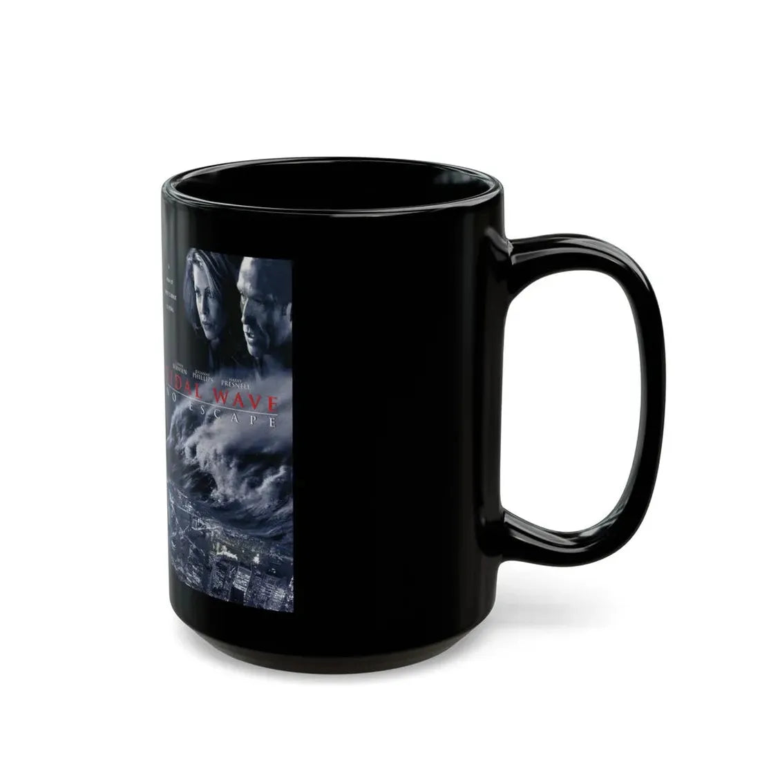 TIDAL WAVE NO ESCAPE (VHS COVER) - Black Coffee Mug - Go Mug Yourself