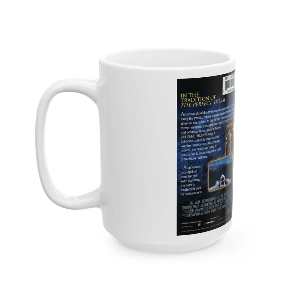 TIDAL WAVE NO ESCAPE (VHS COVER) - White Coffee Mug-Go Mug Yourself