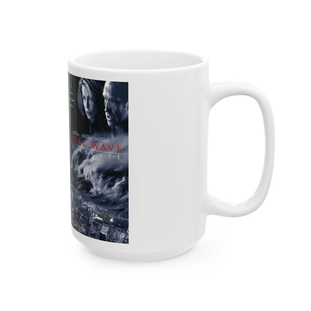 TIDAL WAVE NO ESCAPE (VHS COVER) - White Coffee Mug-Go Mug Yourself