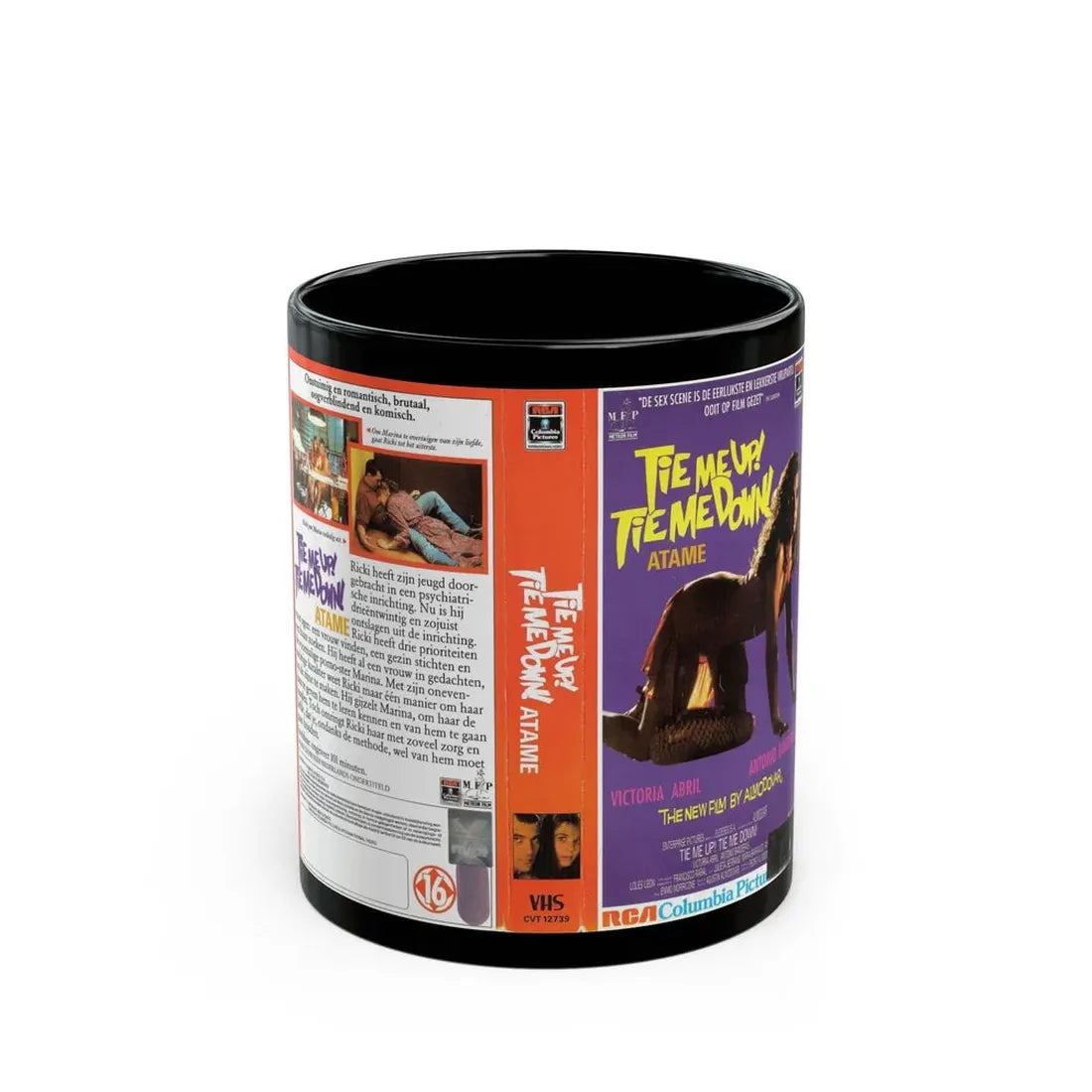 TIE ME UP TIE ME DOWN ATAME (VHS COVER) - Black Coffee Mug 11oz - Go Mug Yourself