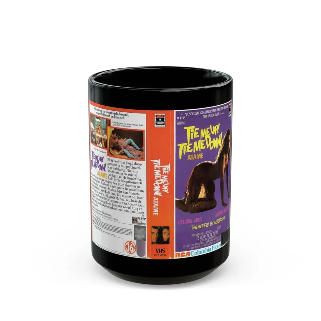 TIE ME UP TIE ME DOWN ATAME (VHS COVER) - Black Coffee Mug 15oz - Go Mug Yourself