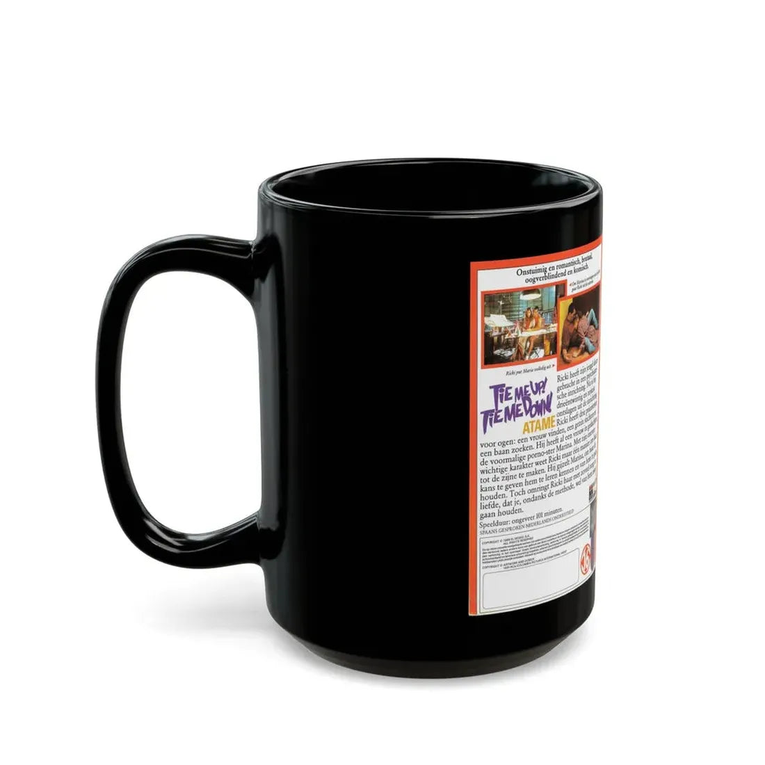 TIE ME UP TIE ME DOWN ATAME (VHS COVER) - Black Coffee Mug - Go Mug Yourself