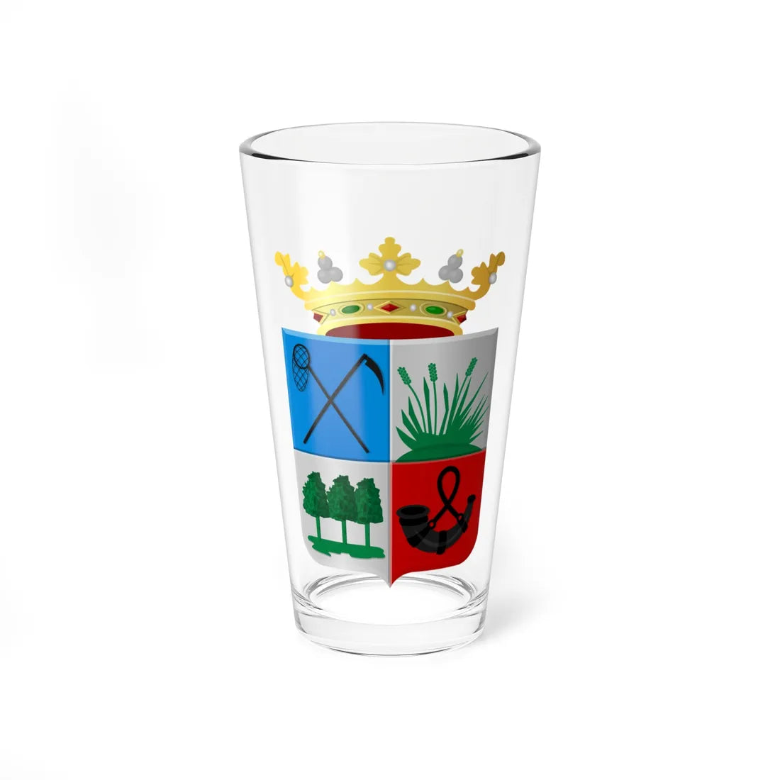 TIETJERKSTERADEEL wapen 1818 (Netherlands) (Coat of Arms) Pint Glass 16oz 16oz - Go Mug Yourself