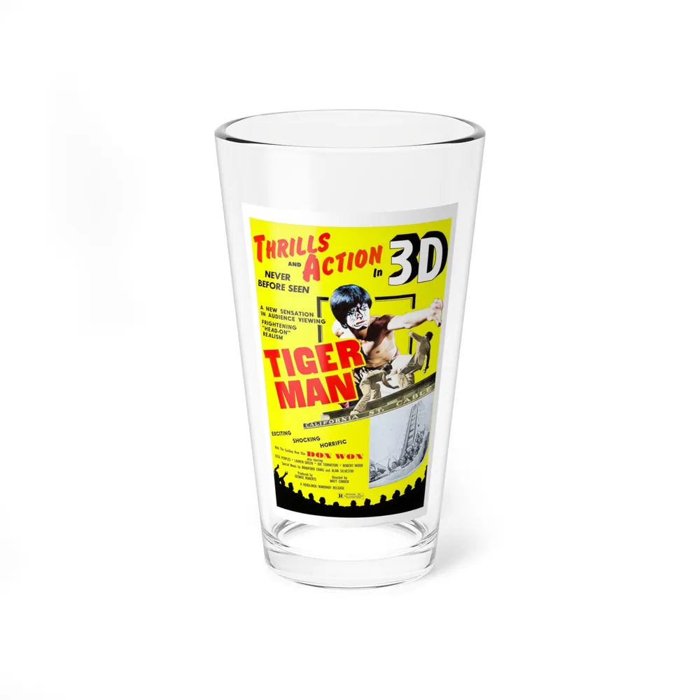 TIGER MAN 1983 Movie Poster - Pint Glass 16oz-16oz-Go Mug Yourself