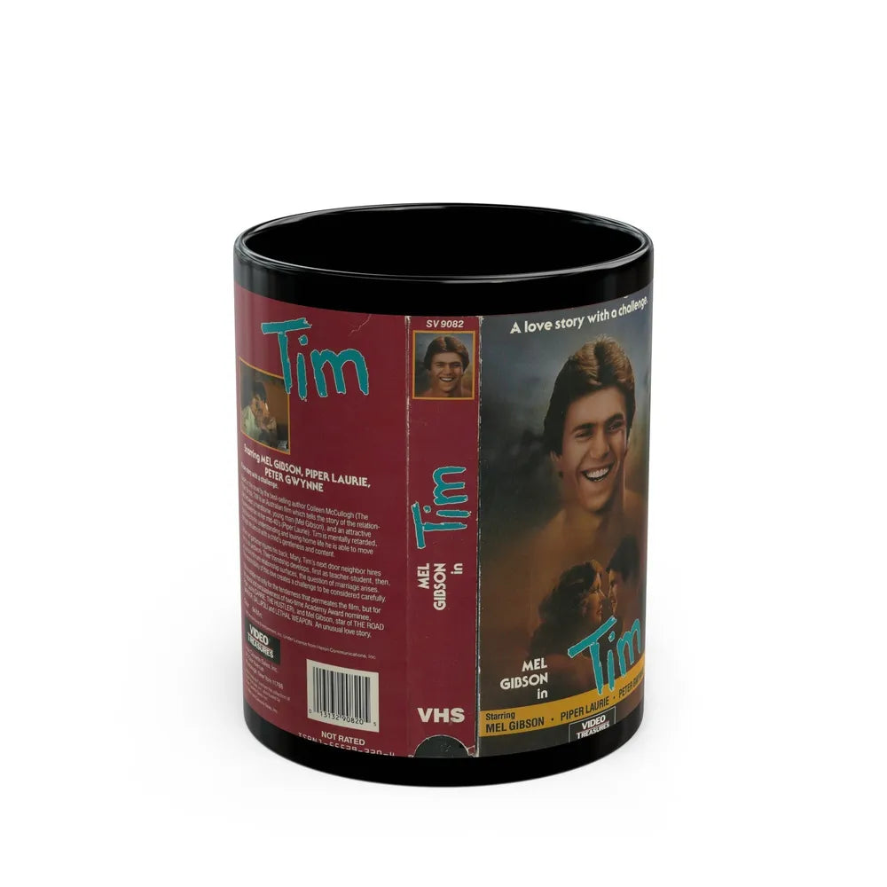 TIM MEL GIBSON (VHS COVER) - Black Coffee Mug-11oz-Go Mug Yourself