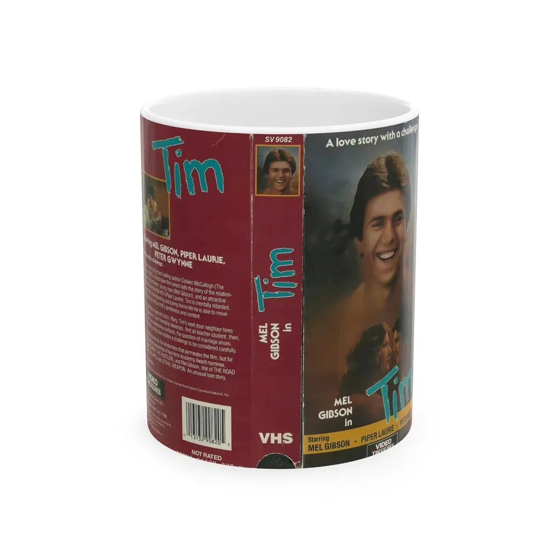 TIM MEL GIBSON (VHS COVER) - White Coffee Mug 11oz - Go Mug Yourself