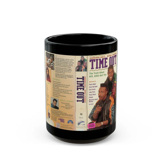 TIME OUT THE TRUTH ABOUT HIV AIDS AND YOU (VHS COVER) - Black Coffee Mug-15oz-Go Mug Yourself