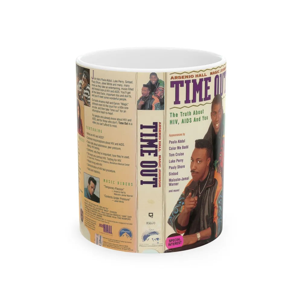 TIME OUT THE TRUTH ABOUT HIV AIDS AND YOU (VHS COVER) - White Coffee Mug-11oz-Go Mug Yourself