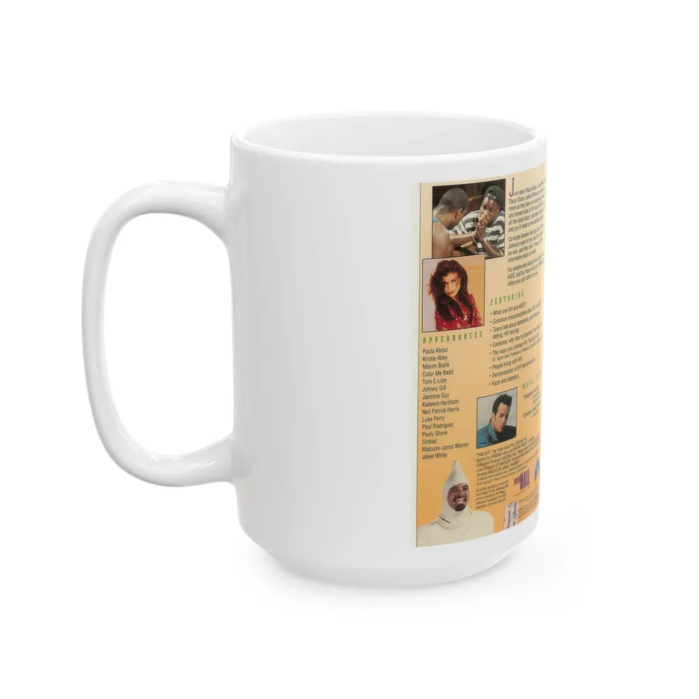 TIME OUT THE TRUTH ABOUT HIV AIDS AND YOU (VHS COVER) - White Coffee Mug-Go Mug Yourself