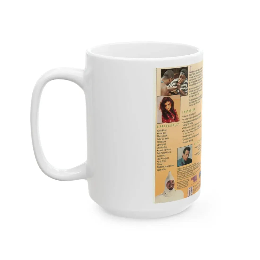 TIME OUT THE TRUTH ABOUT HIV AIDS AND YOU (VHS COVER) - White Coffee Mug - Go Mug Yourself
