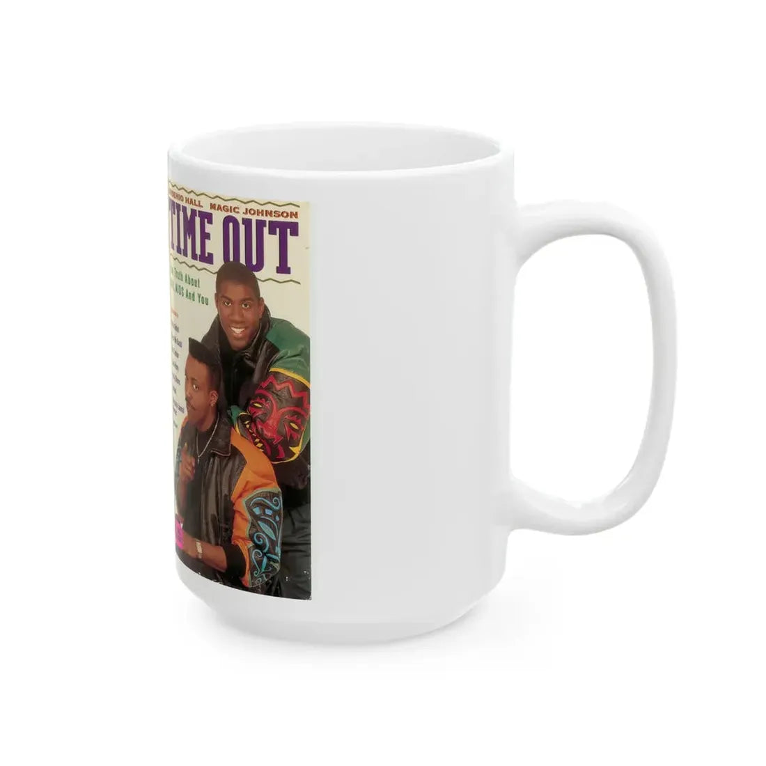 TIME OUT THE TRUTH ABOUT HIV AIDS AND YOU (VHS COVER) - White Coffee Mug - Go Mug Yourself