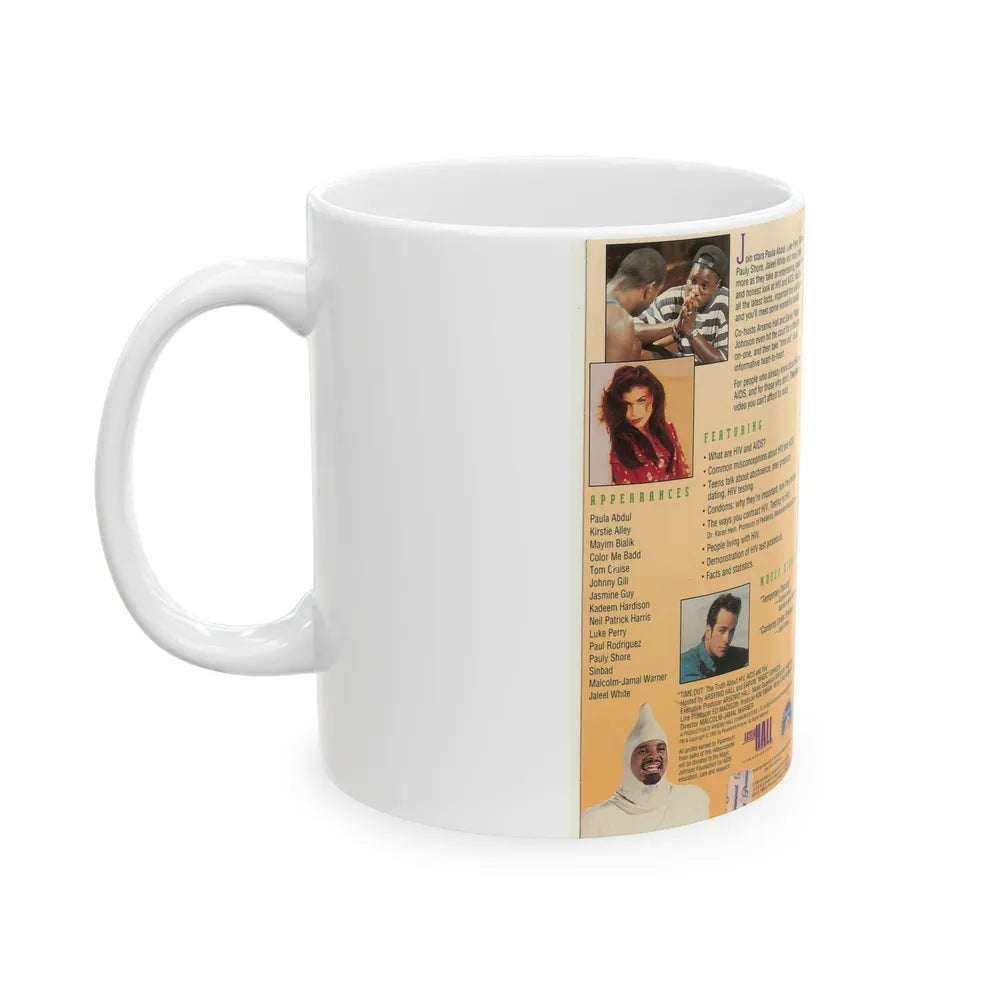 TIME OUT THE TRUTH ABOUT HIV AIDS AND YOU (VHS COVER) - White Coffee Mug-Go Mug Yourself