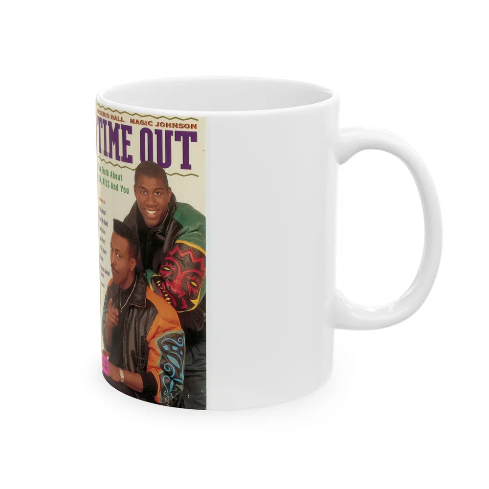 TIME OUT THE TRUTH ABOUT HIV AIDS AND YOU (VHS COVER) - White Coffee Mug-Go Mug Yourself