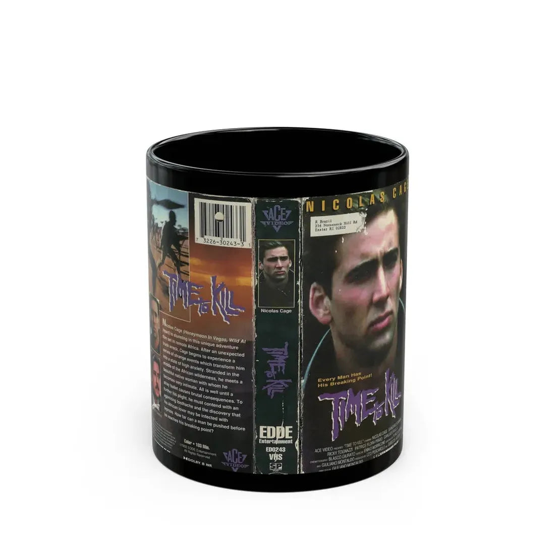 TIME TO KILL (VHS COVER) - Black Coffee Mug 11oz - Go Mug Yourself
