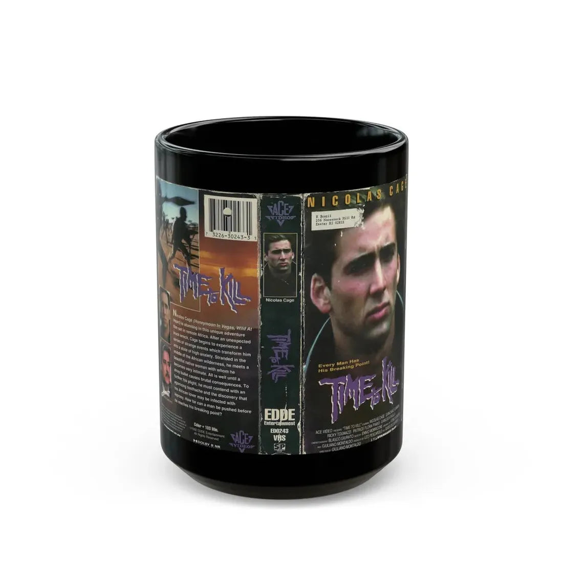 TIME TO KILL (VHS COVER) - Black Coffee Mug 15oz - Go Mug Yourself