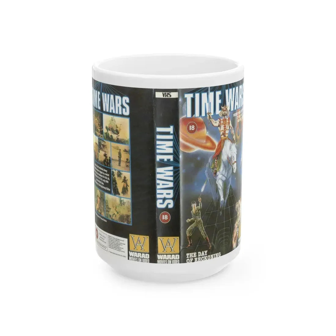 TIME WARS (VHS COVER) - White Coffee Mug 15oz - Go Mug Yourself