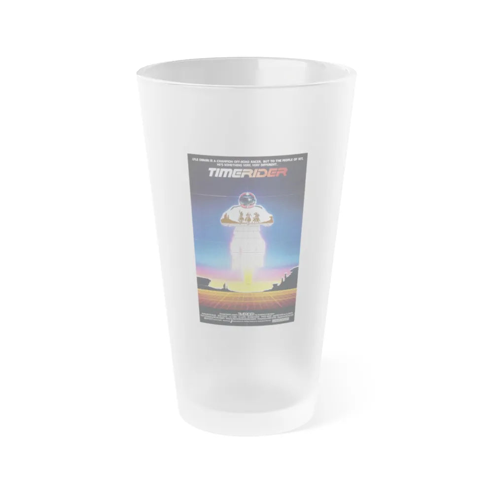 TIMERIDER 1982 Movie Poster - Frosted Pint Glass 16oz-16oz-Frosted-Go Mug Yourself