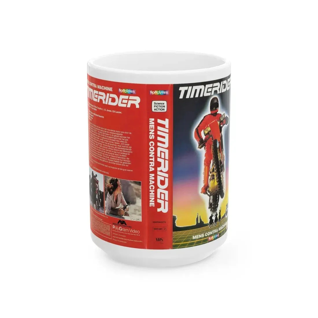 TIMERIDER (VHS COVER) - White Coffee Mug 15oz - Go Mug Yourself