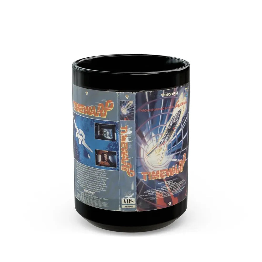 TIMEWARPP VIDEOFORM (VHS COVER) - Black Coffee Mug 15oz - Go Mug Yourself