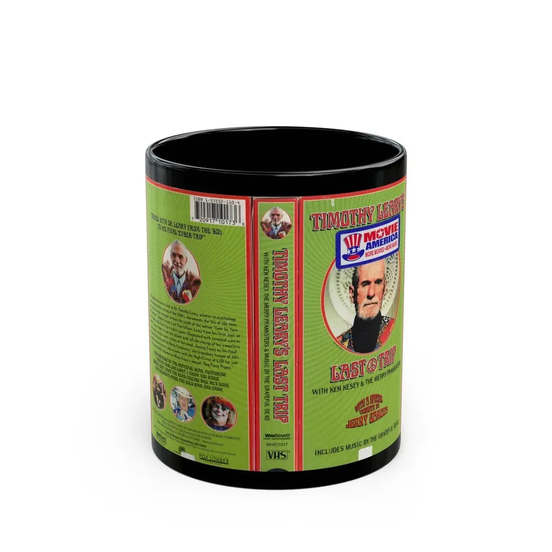 TIMOTHY LEARYS LAST TRIP (VHS COVER) - Black Coffee Mug 11oz - Go Mug Yourself