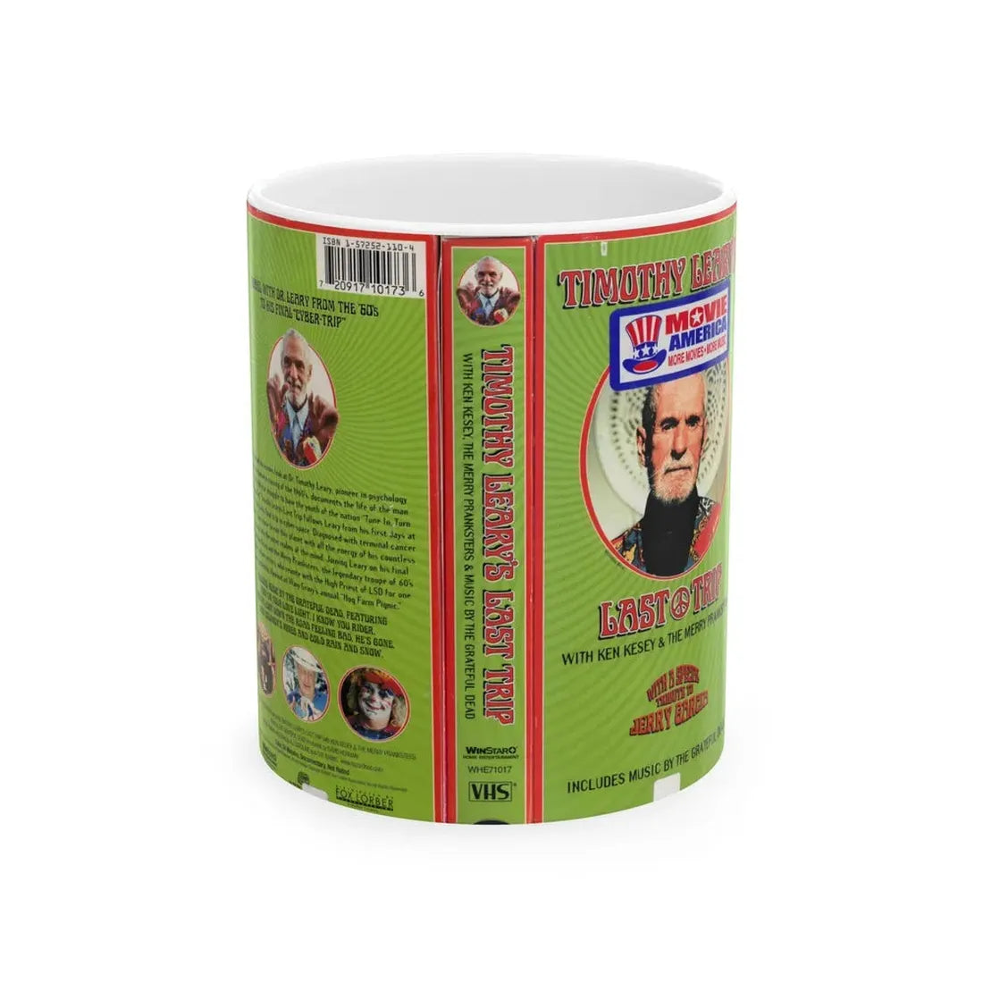 TIMOTHY LEARYS LAST TRIP (VHS COVER) - White Coffee Mug 11oz - Go Mug Yourself