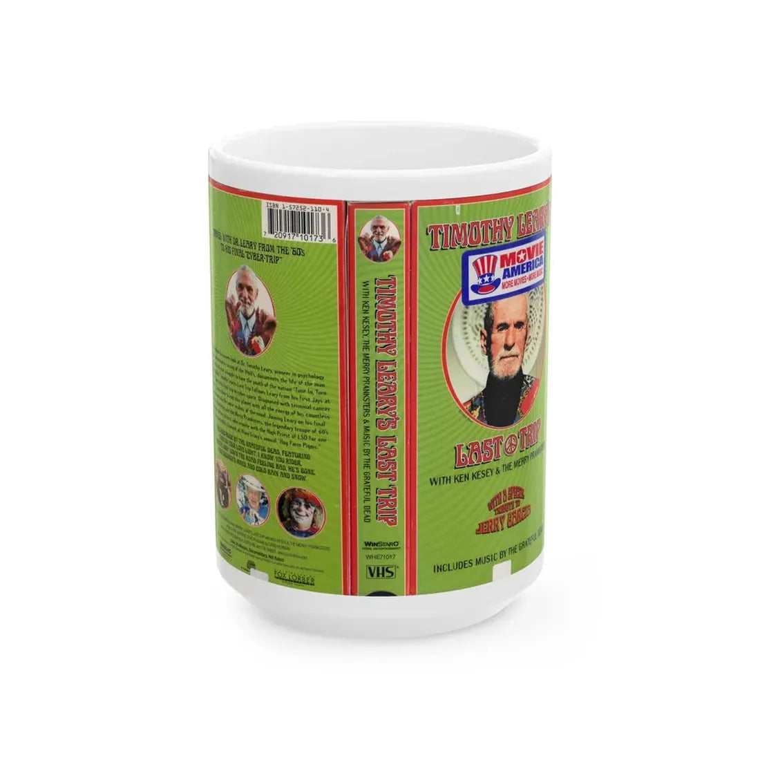 TIMOTHY LEARYS LAST TRIP (VHS COVER) - White Coffee Mug 15oz - Go Mug Yourself