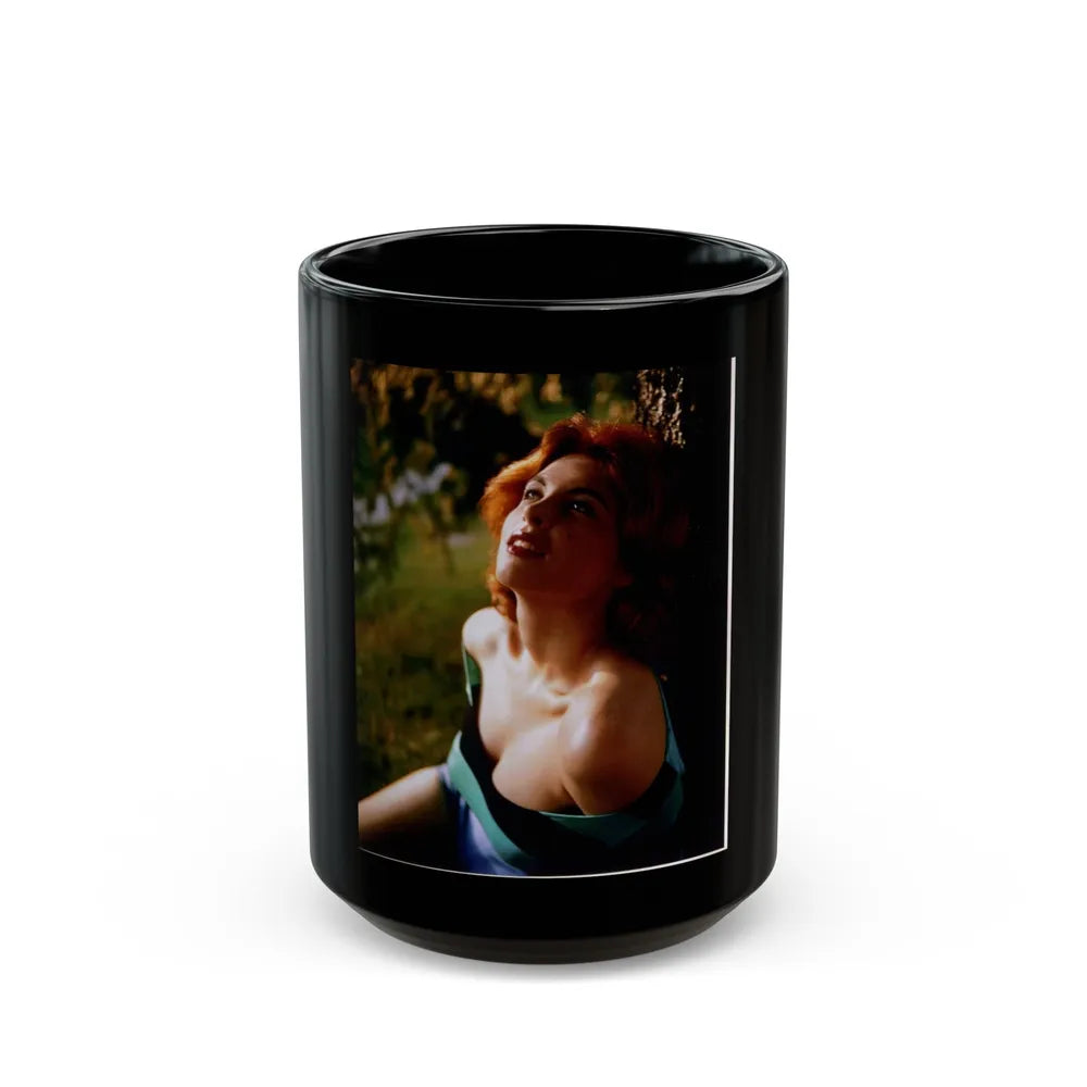 Tina Louise #100 (Vintage Female Icon) Black Coffee Mug-15oz-Go Mug Yourself