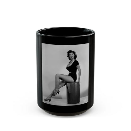 Tina Louise #1011 (Vintage Female Icon) Black Coffee Mug-15oz-Go Mug Yourself