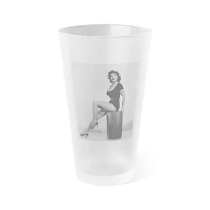 Tina Louise #1011 (Vintage Female Icon) Frosted Pint Glass 16oz-16oz-Frosted-Go Mug Yourself