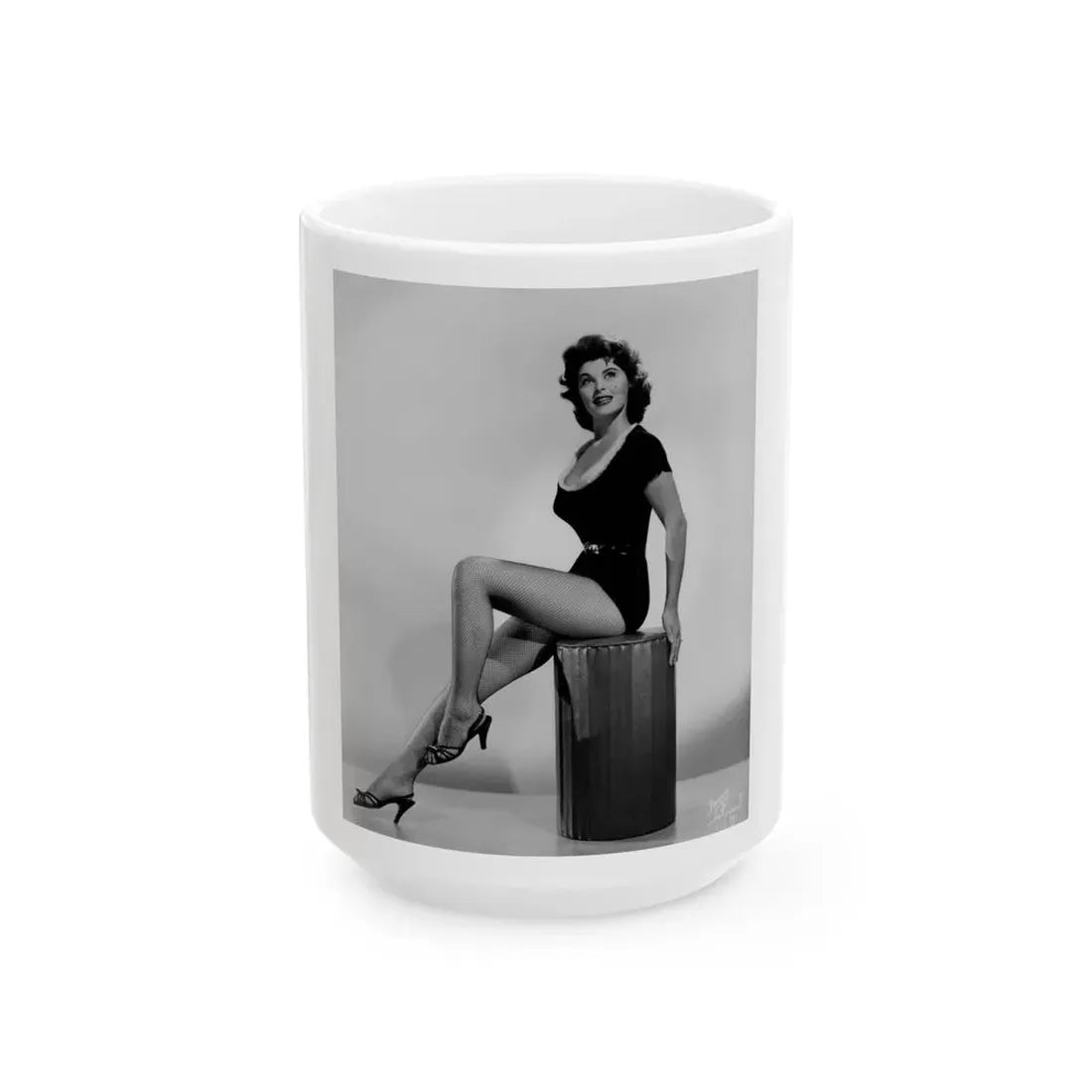 Tina Louise #1011 (Vintage Female Icon) White Coffee Mug 15oz - Go Mug Yourself