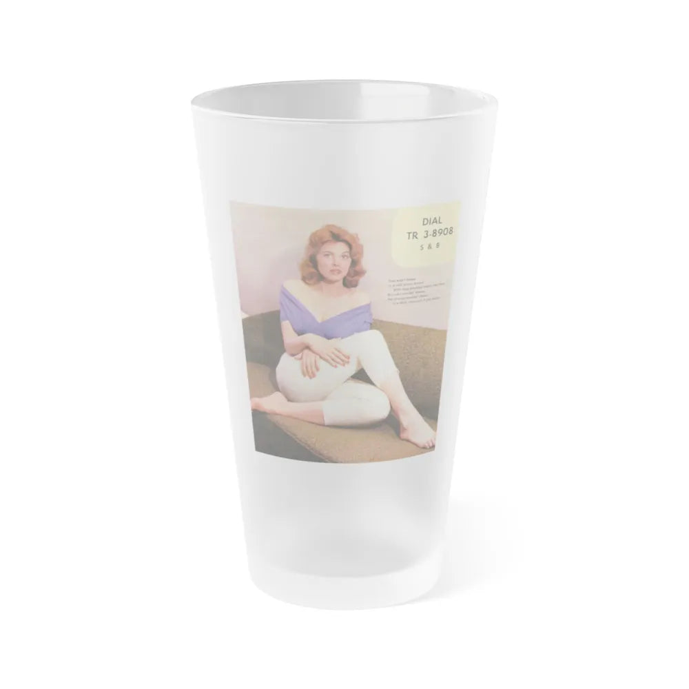 Tina Louise #102 (Vintage Female Icon) Frosted Pint Glass 16oz-16oz-Frosted-Go Mug Yourself