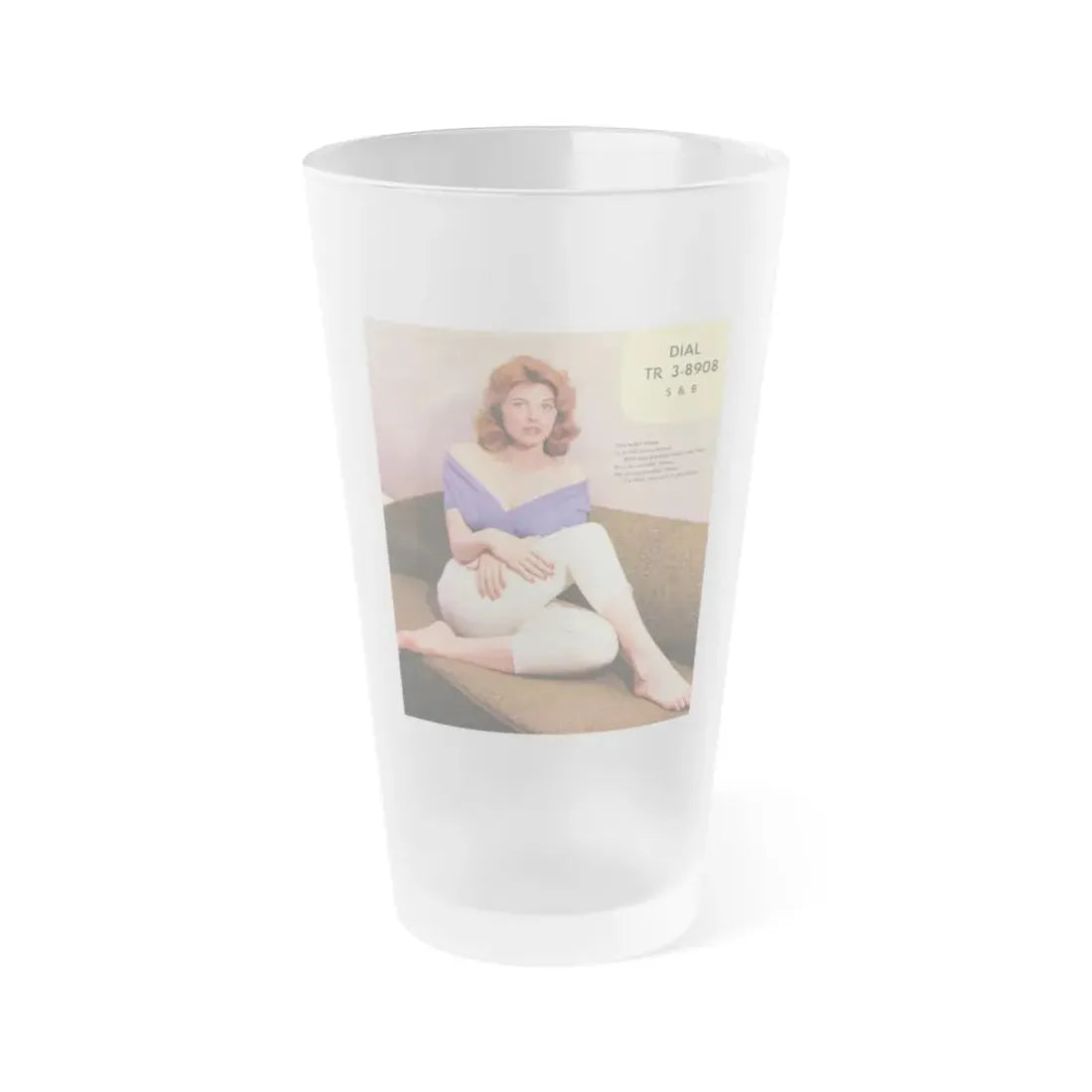 Tina Louise #102 (Vintage Female Icon) Frosted Pint Glass 16oz 16oz Frosted - Go Mug Yourself
