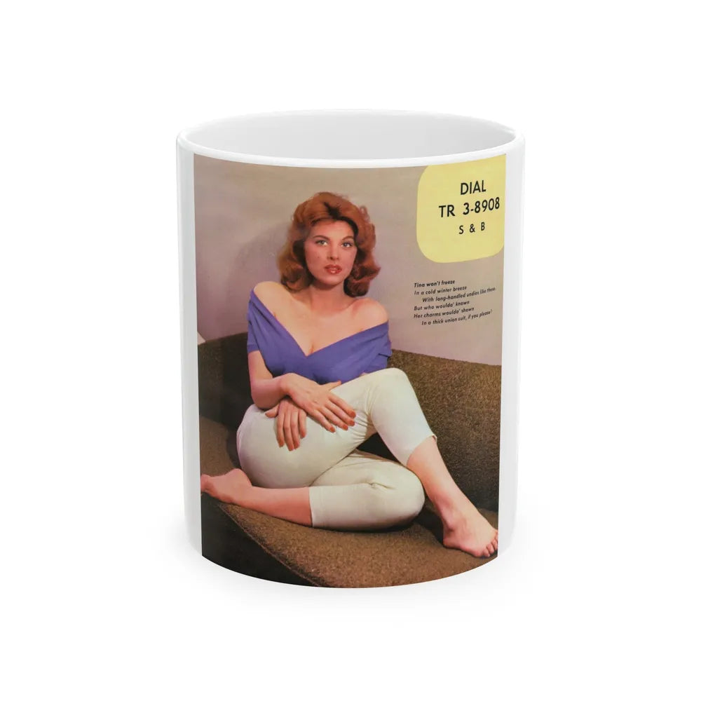 Tina Louise #102 (Vintage Female Icon) White Coffee Mug-11oz-Go Mug Yourself