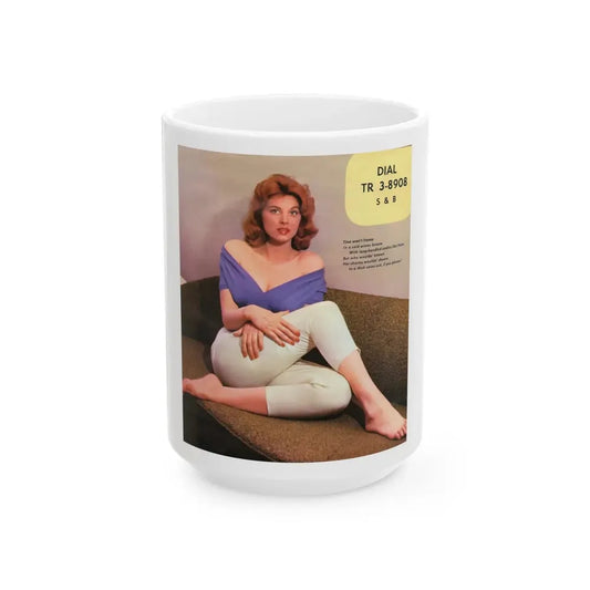 Tina Louise #102 (Vintage Female Icon) White Coffee Mug 15oz - Go Mug Yourself