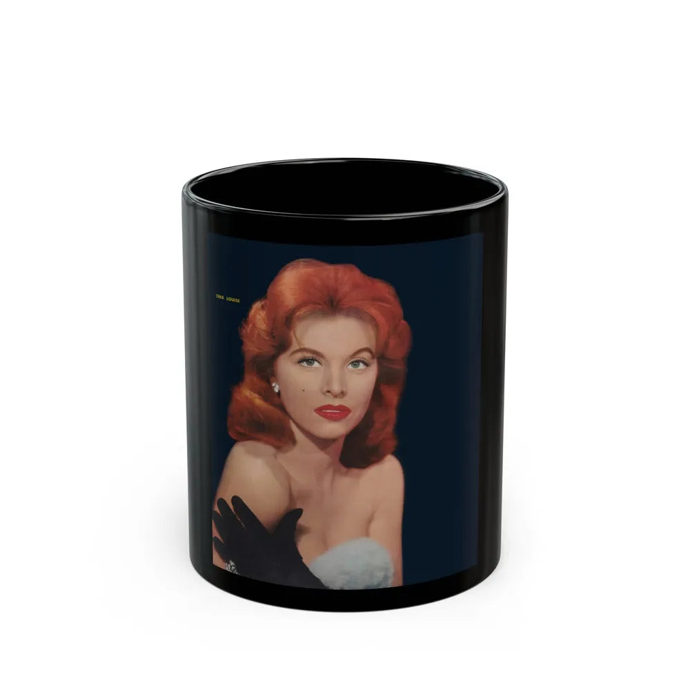 Tina Louise #104 (Vintage Female Icon) Black Coffee Mug-11oz-Go Mug Yourself