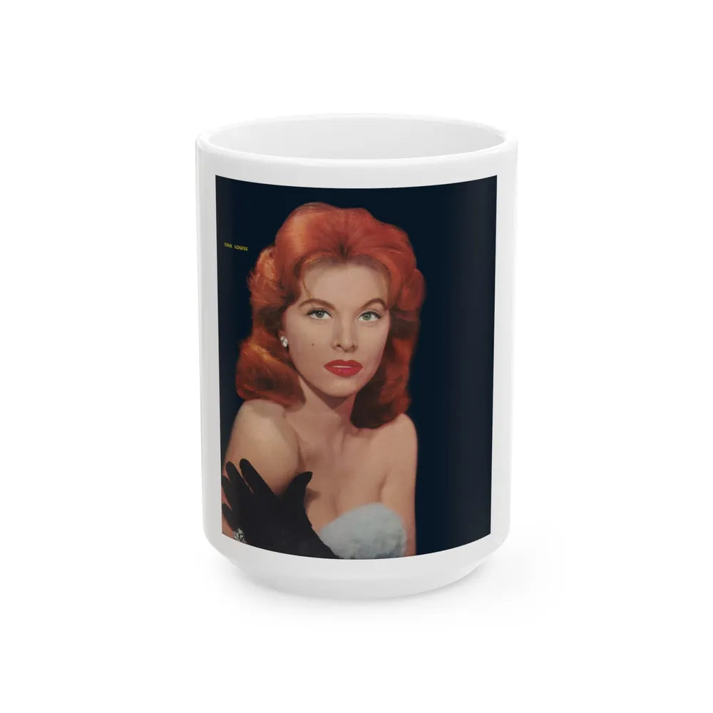 Tina Louise #104 (Vintage Female Icon) White Coffee Mug-15oz-Go Mug Yourself