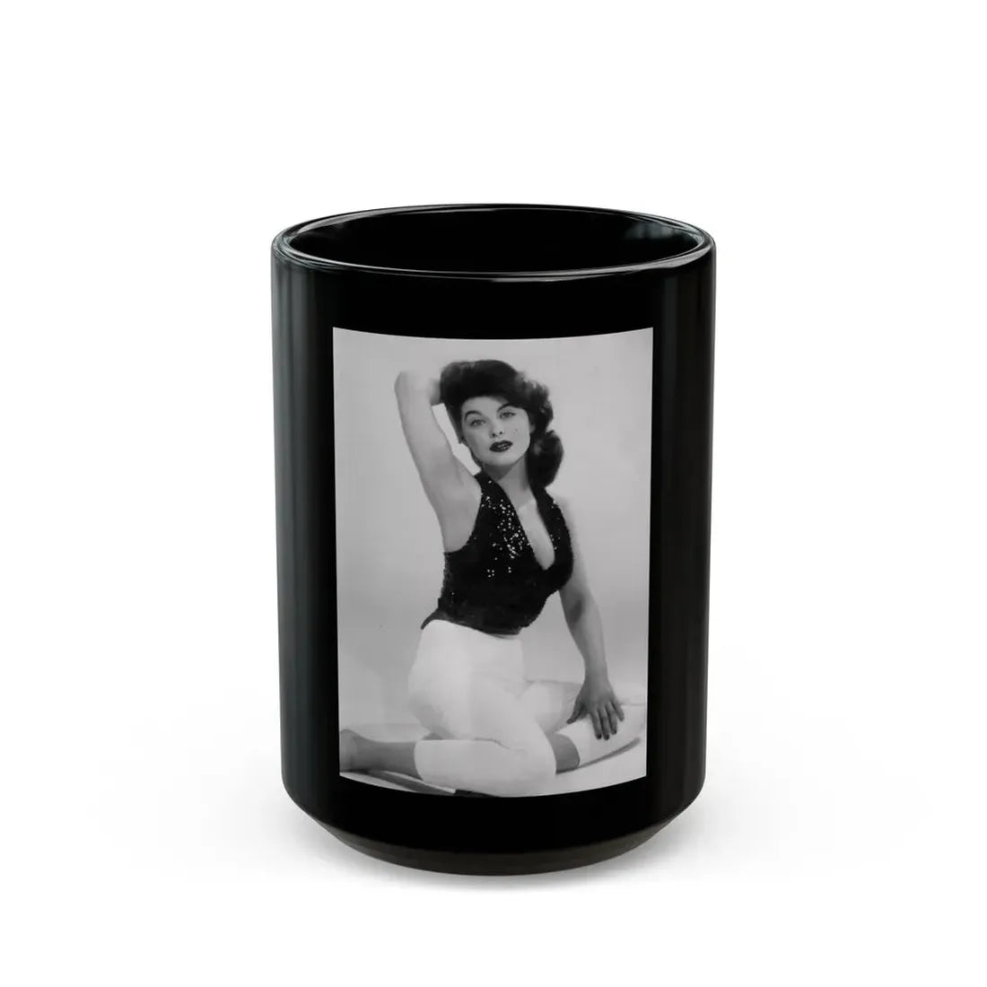Tina Louise #105 (Vintage Female Icon) Black Coffee Mug 15oz - Go Mug Yourself