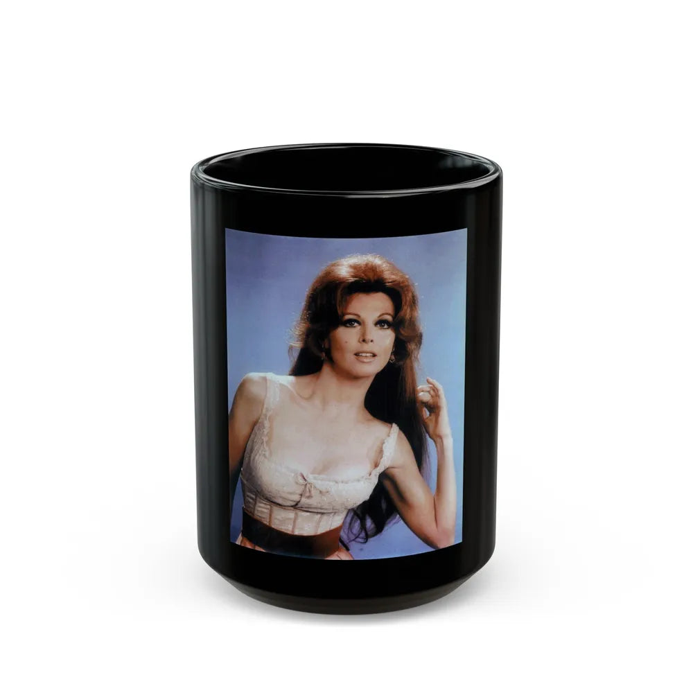 Tina Louise #106 (Vintage Female Icon) Black Coffee Mug-15oz-Go Mug Yourself