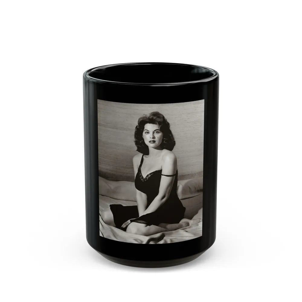 Tina Louise #107 (Vintage Female Icon) Black Coffee Mug-15oz-Go Mug Yourself